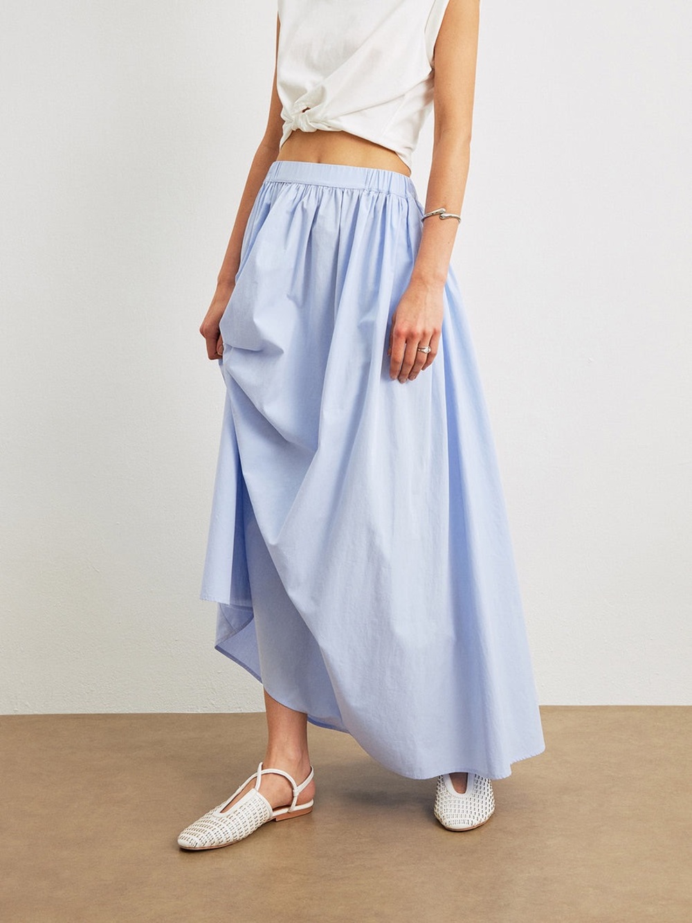 Commense Cotton A-Line Skirt With Pockets - Picture 6 of 6